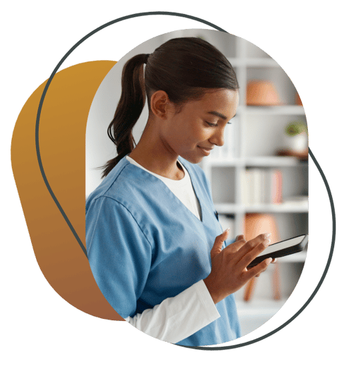 nurse texting